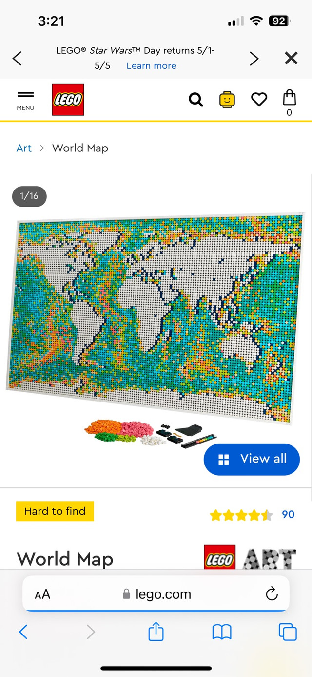 Looking For LEGO World Map Wall Art in Hobbies & Crafts in Calgary