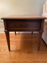 2 end tables and coffee table, walnut wood