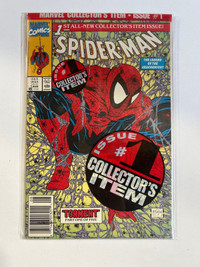 Spider-Man 1 poly bagged newsstand variant comic . 