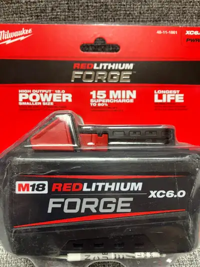 Milwaukee M18 Forge 6.0 ah battery., View more