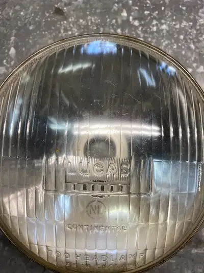 7” Lamp Lucas # 516798 new pattern $25.00 - NEW 7" rims Lucas # 553248P @ $20.00ea.