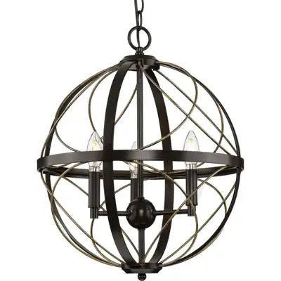 Progress Lighting Antique Bronze 3-Light Pendant, View more