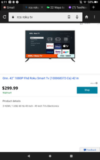 Roku Smart TV. Mint Condish. 33% Off! Need gone TODAY!!!