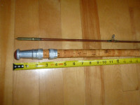 Antique canne peche Milwards Bamboo, spinning Fishing rod