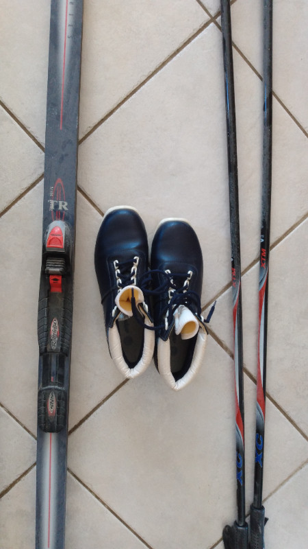 Cross-country Skis/Poles & Size 8 Boots in Ski in St. Albert - Image 2