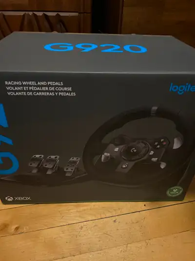 G920 racing wheel and pedals with stick shift, View more