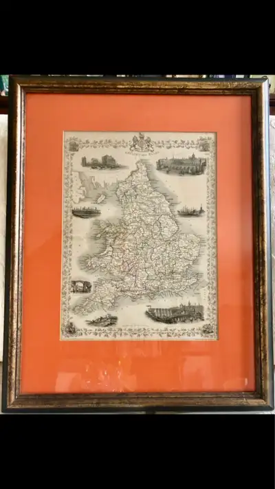 1851 ENGRAVED MAP OF ENGLAND & WALES