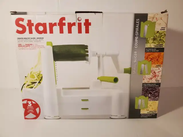 New Starfrit Spiralizer Spiral Slicer with 3 Stainless Steel Bla in Processors, Blenders & Juicers in Ottawa - Image 2