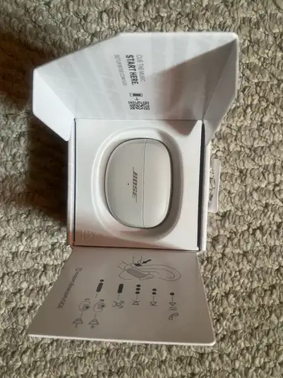 Earbuds, in their original packaging. Includes a charging cable. They are perfect for listening to y...