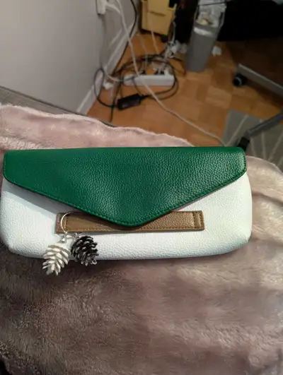 Green & Cream Clutch, View more
