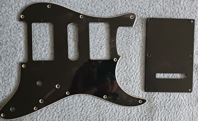 Black Set of Pickguard & Back Cover/Plate For Electric Guitar, View more