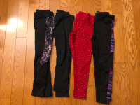 Size 6-7 child legging pants 4 pairs