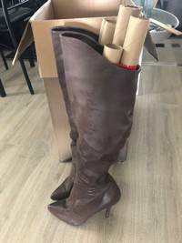 Ladies tall brown boots
