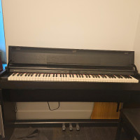 Roland DP603 Digital Upright Piano Black with Stand and Bench