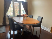 Dining table + 6 chairs 