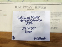 * Halfway River B.C. area  linen bound map, Brady Ranch, 1928