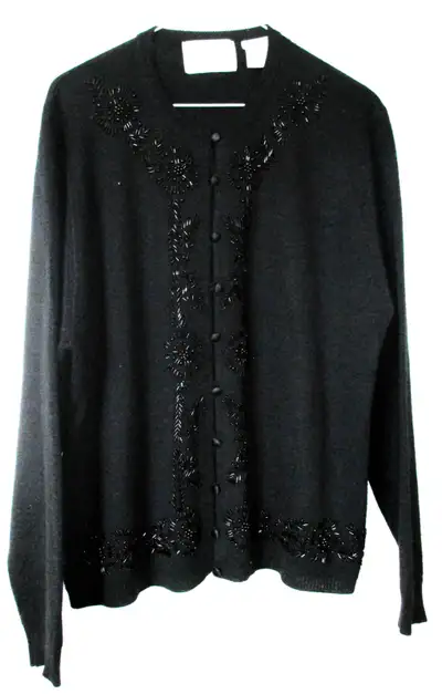 TSW123 Women’s Black Long Sleeve Cardigan Size Large, View more