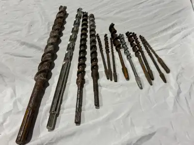 Large Auger Drill Bit Lot w/ Case – Wood & SDS Contractor Bits, View more