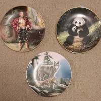 Collectors plates - wolf, panda & King and I