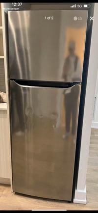 22” LG stainless steel fridge 