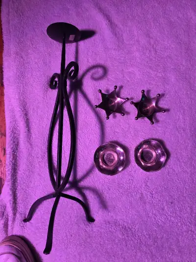 Candle Holder Set silver , View more