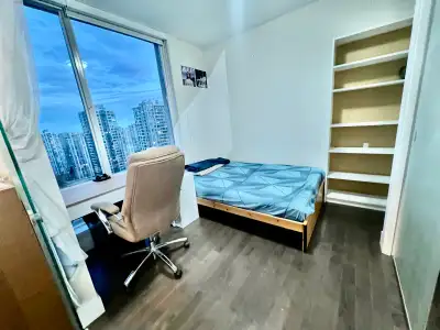 Available Now $1350 single occupancy 535 smithe st Large room Double closet Study desk Living room w...