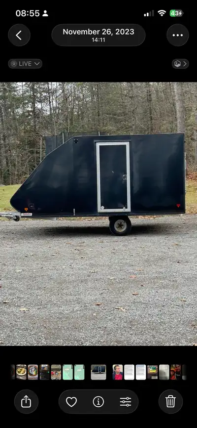 2016 8x13 enclosed trailer. Good condition, minor scratches. No dents or dings, no leaks. Yearly ser...