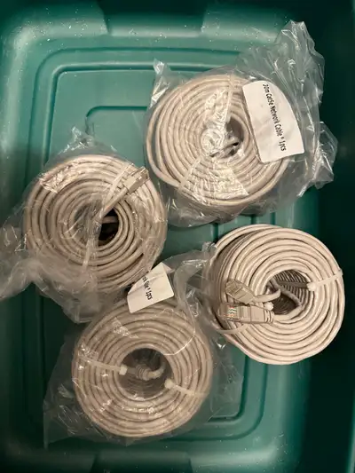 4x NEW Cat5e 30m Network Ethernet Cable for IP Security Cameras, View more
