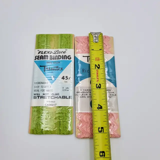 Seam Binding Lace Rick Rack Trimtex Wrights Blue Purple Green Pi in Hobbies & Crafts in Strathcona County - Image 7