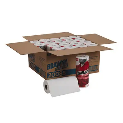Case contains 20 Rolls - $70 Brawny Professional® D300 Disposable Cleaning Towel Perforated Roll Tow...