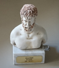 Vintage Ancient Greek Philosopher PLATON Sculpture Statue Bust