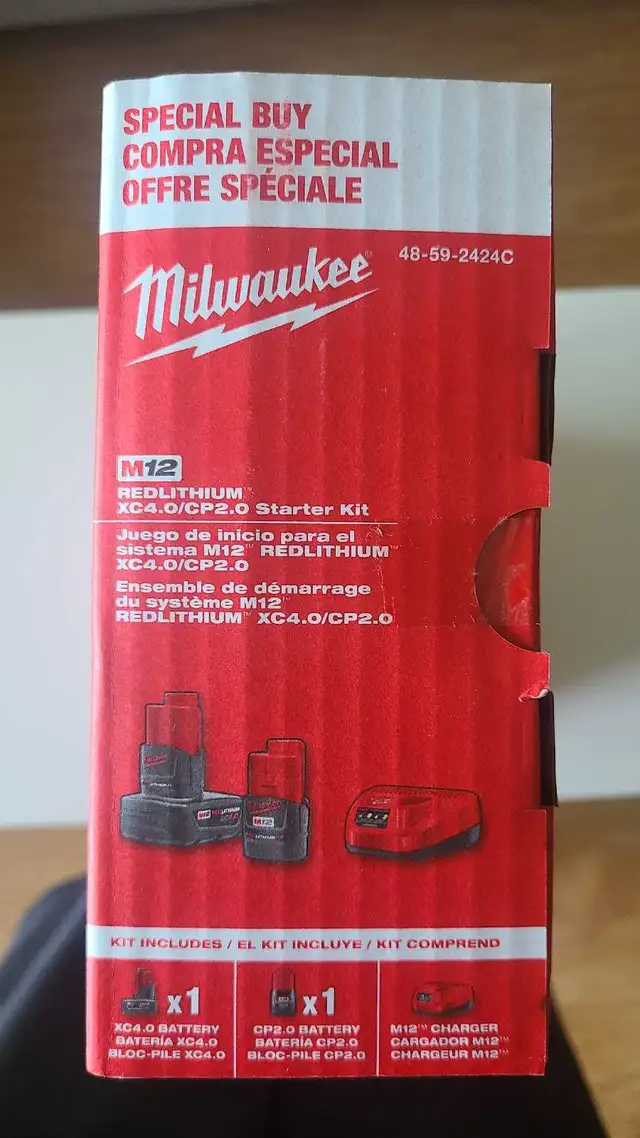 Milwaukee M12 REDLITHIUM XC4.0/CP2.0 Starter Kit in Power Tools in City of Toronto - Image 4
