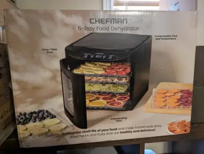 CHEFMAN 6-Tray Food Dehydrator - New in Box, View more