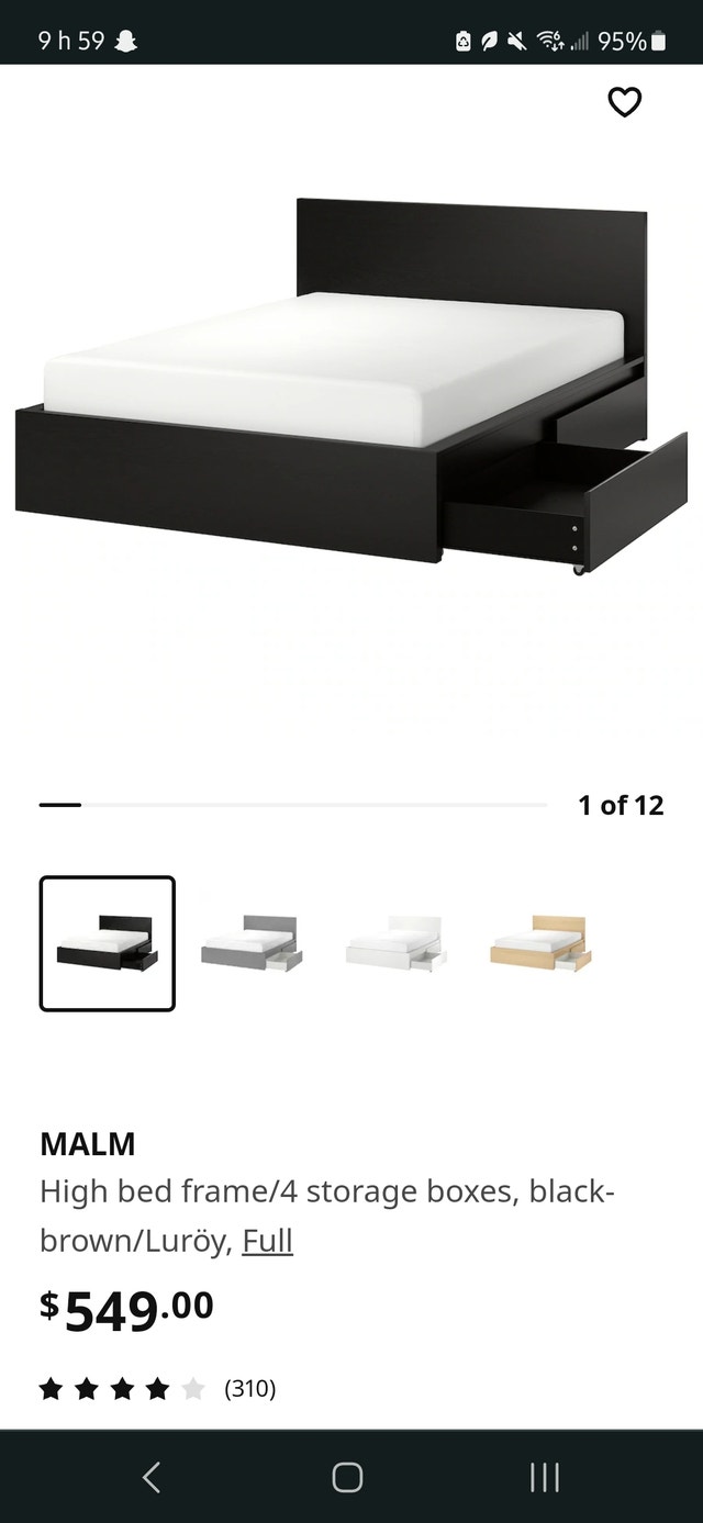 Base de lit IKEA MALM Lits et matelas Ville de Québec Kijiji