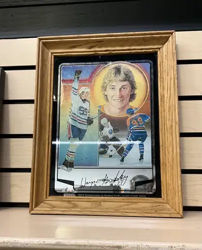 Vintage Wayne Gretzky NHL Mirror Picture Edmonton Oilers, View more