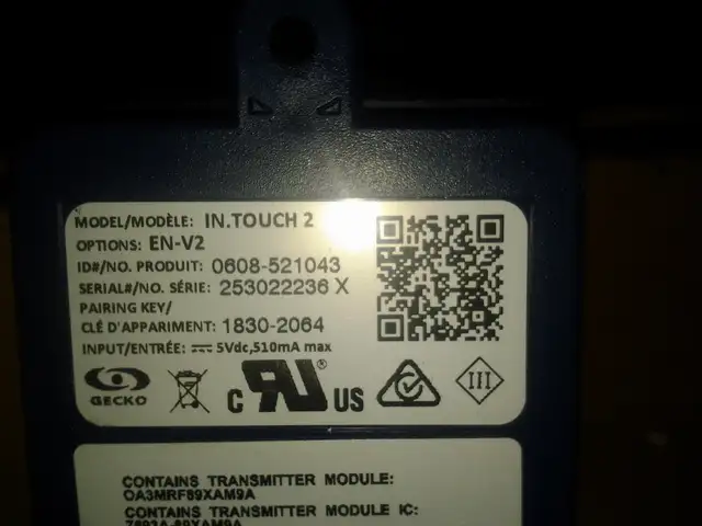 Gecko Alliance in.touch 2 / in.touch 3 Home Transmitter pc mac l in General Electronics in City of Montréal - Image 2