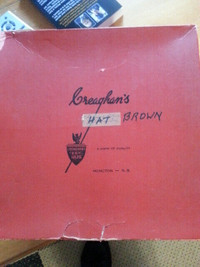 VINTAGE CREAGHANS HAT BOX FROM MONCTON CIRCA 1875