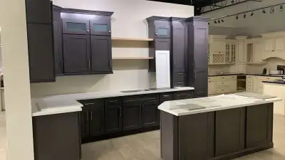 These are brand new RTA kitchen cabinets and countertops at wholesale prices! Transform your kitchen...