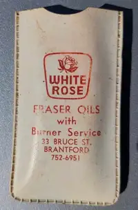 VINTAGE 1960's WHITE ROSE FRASER OILS/BURNER SERVICE PROMO