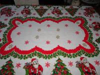 Tablecloth Vintage Rectangular Christmas / new year's tablecloth