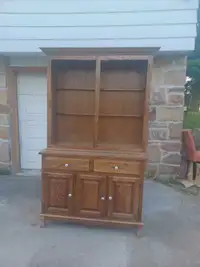 Buffet with lighted hutch