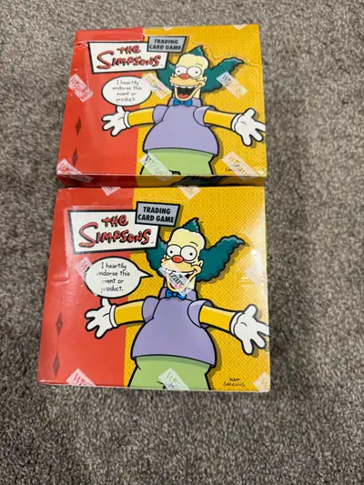 2003 THE SIMPSONS CCG TRADING CARD GAME FACTORY SEALED BOOSTER BOX OF 36 PACKS $260 each or $500 for...