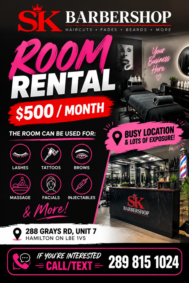 Room Rental At SK Barbershop