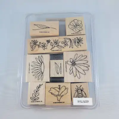Wood Stamp Set Stampin’ Up! In Full Bloom Bee Flowers Garden 200, View more