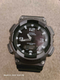 Casio Men's 'Tough Solar' Quartz Resin Casual Watch, Color: Blac