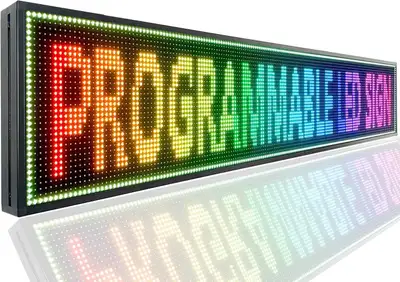 YZ MEINUOYI Outdoor Scrolling LED Sign - WIFI Programmable P10 (77" x 14") MNY Outdoor Scrolling Led...