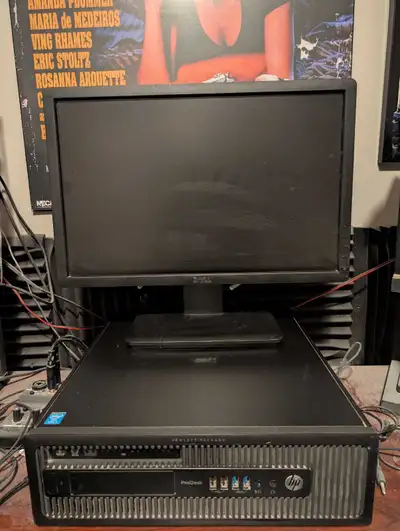 HP ProDesk Computer and Monitor , View more