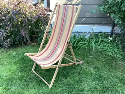 Antique Adjustable Lounge Lawn Chair, View more