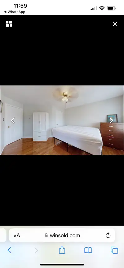 One room is available for rent with own wash room and shared kitchen