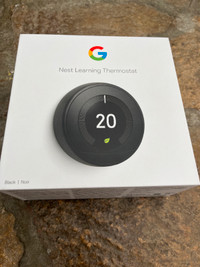 $200 Google Nest Learning Thermostat Black | 2-Year Warranty